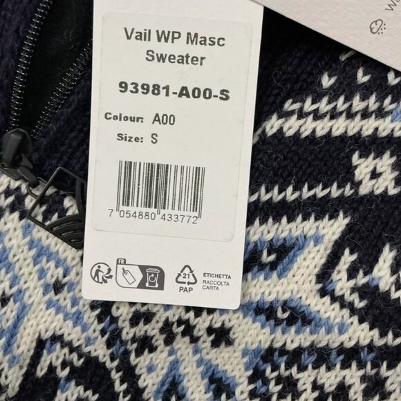 $495! NWT Men's Dale of Norway Vail Wool Windproof Sweater - Small - Picture 7 of 7